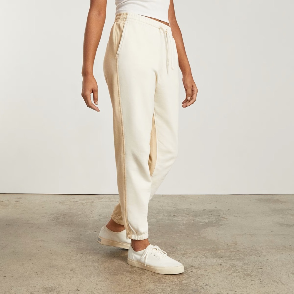 Everlane Track Joggers Canvas cream ivory size small